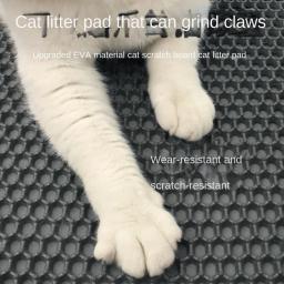 Almofada de areia de camada dupla impermeável para caixa de gato, sandbox antiderrapante, tapete grande para gatos, 70X120cm - Image 2