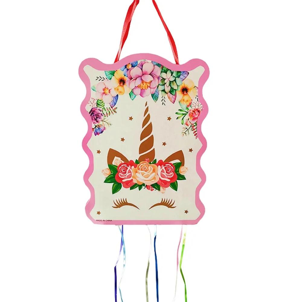 Unicórnio Rainbow Horse Pinata para crianças, decoração de festas de aniversário, favores DIY, decoração de eventos, meninas e meninos, 1pc lot - Image 1