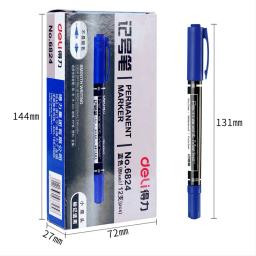 1/3 pçs/set marcadores permanentes de ponta dupla, ponta fina, (preto, azul, vermelho) tinta, 0.5mm-1mm papel cd vidro tecido pintura marcação - Image 5