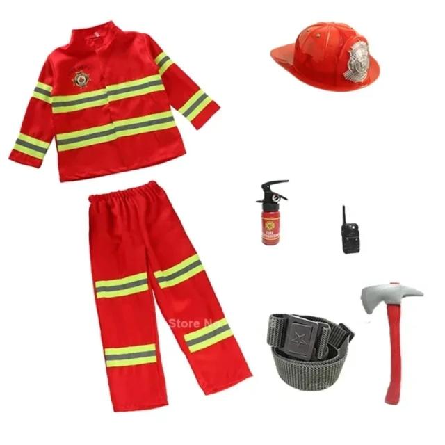 Uniforme de Bombeiro Infantil Cosplay de Halloween para Crianças