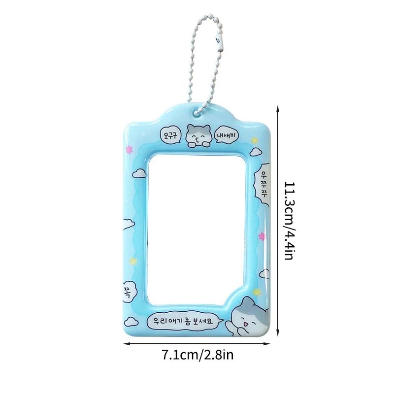 Porta-cartões fotográficos kpop, porta-cartões fotográficos em forma de animal, porta-cartões, chaveiro, decoração de quarto kawaii - Image 1