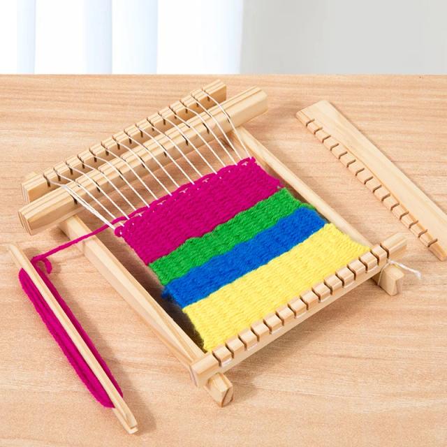 Conjunto Completo de Tear de Madeira para Artesanato DIY com Ferramentas de Tricô e Suprimentos para Iniciantes
