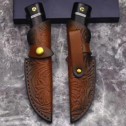 WPKOPYA-alemão Aço Damasco, Núcleo De Aço G10, Black Sandalwood Handle, Outdoor Faca de caça, bainha, Selva Faca Sobrevivência - Image 6