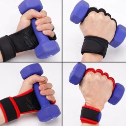 Luvas de treinamento de levantamento de peso para mulheres homens fitness esportes construção do corpo ginástica apertos ginásio mão palma protetor de pulso luvas - Image 3