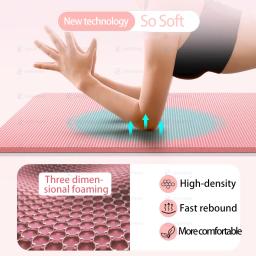 Tapete de Yoga Antiderrapante Grosso para Exercício, Alta Densidade, Fitness Desportivo, Casa, Pilates, Ginástica, 185x60cm - Image 4