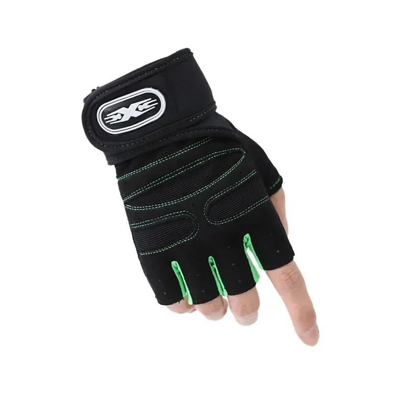 Luvas de Ginástica Fitness para Treinamento de Peso Pesado - Antiderrapantes, Meio Dedo, Ideal para Levantamento de Peso e Condicionamento Físico