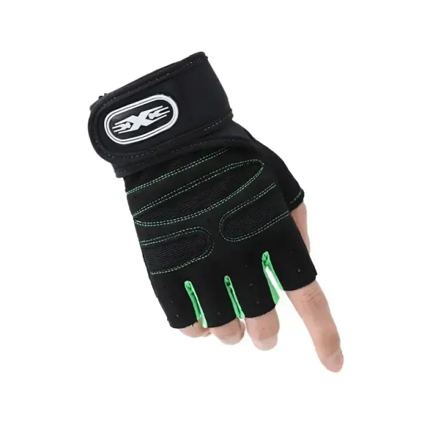 Luvas de Ginástica Fitness para Treinamento de Peso Pesado - Antiderrapantes, Meio Dedo, Ideal para Levantamento de Peso e Condicionamento Físico