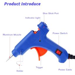 LiTuiLi Hot Melt Pistola de Cola com Saco Mini Household DIY Guns, Thermo Ferramenta de Reparação Elétrica, Uso com 7mm Glue Sticks, 20Pcs - Image 5