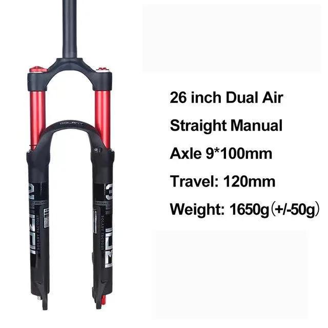 Suspensão BOLANY-MTB Rebound com Ajuste Duplo para Bicicletas de 26", 27,5" e 29" em Liga de Magnésio com Liberação Rápida