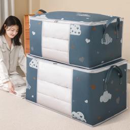 Saco Organizador de Roupeiro Dobrável, Bolsa De Armazenamento, Cobertor De Colcha, Organização Doméstica, Recipientes De Armazenamento, Sacos Reutilizáveis, Zip, Pano - Image 5