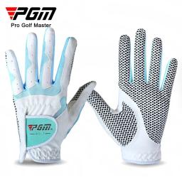 Luvas de golfe PGM Tecido de microfibra para bola de golfe feminino com luvas antiderrapantes de partículas - Image 4