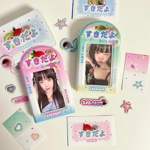 Mini Colete Kawaii com Chaveiro: Álbum de Fotos, Bolsa Titular e Pasta 3 Bolso 28 para Ídolos