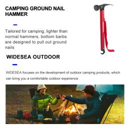 Widesea martelo de acampamento aço inoxidável cobre ao ar livre tenda peg estaca mallet com extrator estaca Grond prego montanhismo caminhadas - Image 5