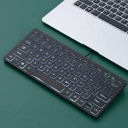 Mini teclado portátil com fio para laptop, acessórios para computador, externo - Image 1