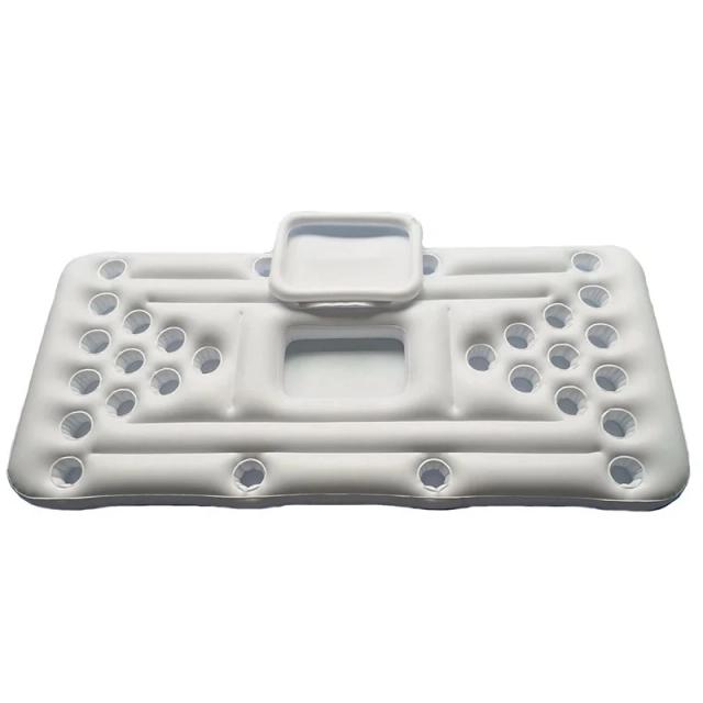 Esteira Flutuante ELOS para Beer Pong: Colchão Inflável com 28 Furos para Copos e Almofada de Entretenimento Aquático