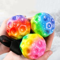Bola de retorno de pulso bola esportiva de borracha com alça e corda rebote bolas saltitantes brinquedo para adolescentes adultos exercício ou jogo de pulso - Image 3