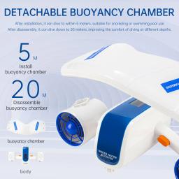 Hélice Subaquática Elétrica para Equipamento de Natação, Scooter Subaquática, Esportes Aquáticos, Mergulho, 2 Speed Level, Subaquático Booster - Image 4