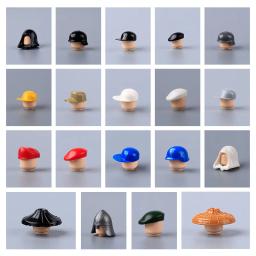Moc figuras acessórios blocos de construção soldados militares chapéu da marinha keraf capacetes da motocicleta boné malha casquette boina tijolos brinquedos - Image 2
