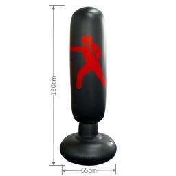 Saco de Perfuração Inflável para Crianças e Adultos, Saco De Areia De Treinamento De Boxe Com Suporte, Saco De Karatê, 160x65cm - Image 6