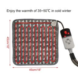 Almofada de aquecimento para animais estimação cão almofadas aquecimento elétrico temperatura ajustável & temporizador inverno aquecimento almofada mastigar resistente para cães 090c - Image 6