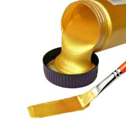 60/100ml pintura acrílica dourada metal perolado mão-pintado cola de gesso impermeável e não-desvanecimento diy pintura pintada - Image 1