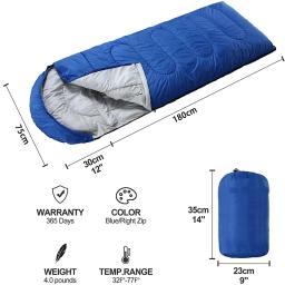 Acampamento saco de dormir ultraleve à prova dultralight água 4 temporada quente envelope mochila sacos de dormir para viajar ao ar livre caminhadas - Image 2