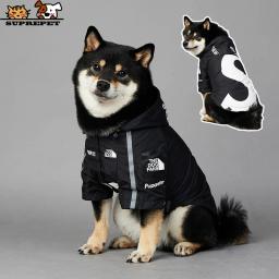 Suprempet pet cão jaqueta de chuva roupas cachorro à prova de vento trajes do cão para cães grandes à prova dwaterproof água roupas para animais estimação bulldog francês casaco - Image 1