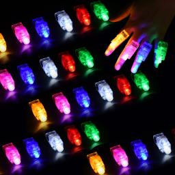 LED Finger Light para Crianças, Favores de Festa de Aniversário, Goodie Bag, Brinquedos de Enchimento, Casamento, Natal, Dia das Bruxas, 30 Pcs, 60 Pcs, 100Pcs - Image 2