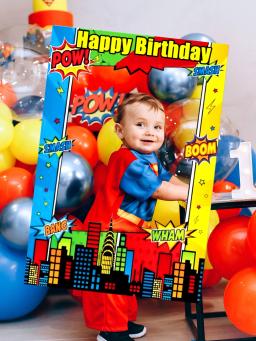 Suprimentos para festa de super herói, decoração de aniversário de super herói, festa de aniversário, cabine de foto, moldura de adereços - Image 2