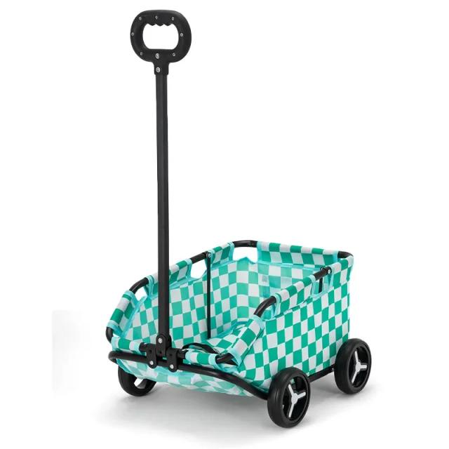 Carrinho Portátil Dobrável para Animais de Estimação com 4 Rodas - Ideal para Viagens, Compras e Passeios com Cães e Gatos
