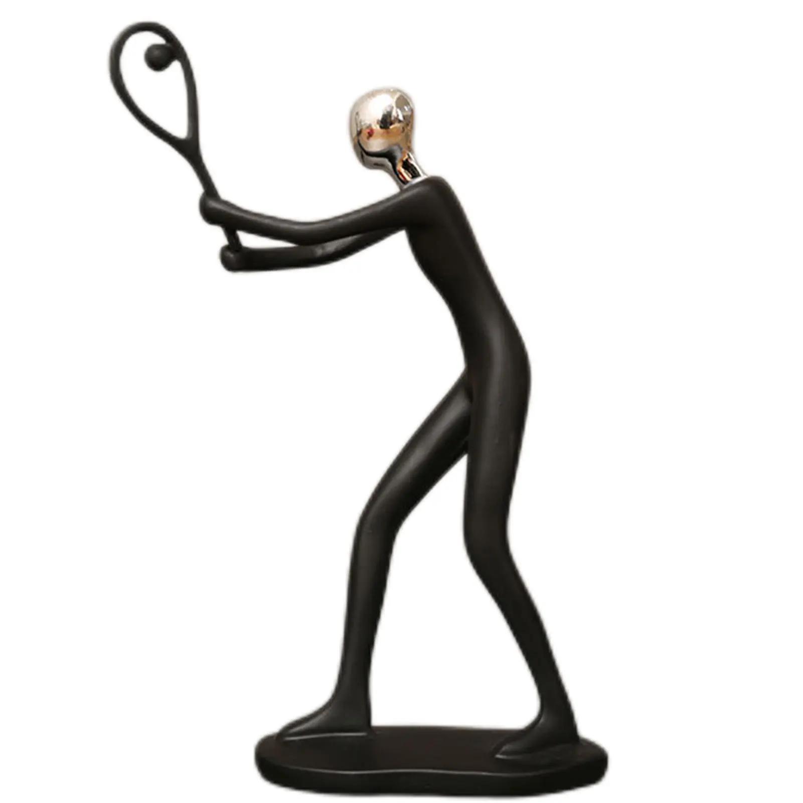 Artesanato abstrato Estátua de Resina Atleta, Esporte Figura Estatueta, Escultura Esporte Tema Elegante, Office Home Decor Sala - Image 1