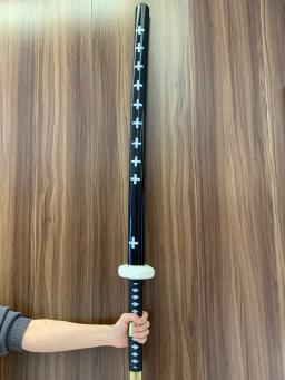 Preto Zoro Samurai Espada, Lei Trafalgar, Cosplay Arma, Katana Knife, Segurança PU, Ninja Prop Brinquedos, 104 centímetros - Image 5