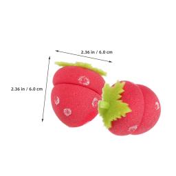 18 pçs rolos de cabelo de morango rolos de esponja macia para cachos sem calor durante a noite ferramenta de estilo suave para mulheres-amigável ao viagem - Image 4