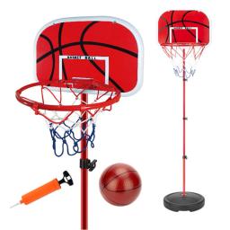 Mini cesta de basquete com bola e bomba portátil cesta de basquete conjunto indoor ao ar livre jogar para crianças - Image 2
