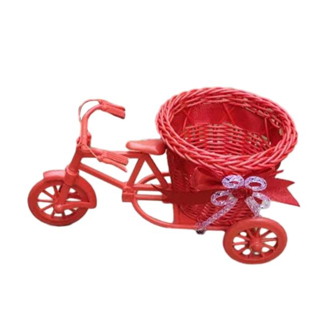 Cesta de Flores Artificiais em Bicicleta: Suporte Decorativo para Jardins, Festas de Aniversário e Casamentos