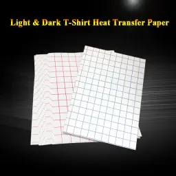 Papel De Transferência De Calor De Jato De Tinta, Papel De Transferência Preto Escuro, Papel Branco Claro, Tecido 100% Algodão, A4, 10 Folhas - Image 1