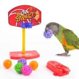 Bird Training Toy Suprimentos, carrinho de basquete, carrinho de compras Lovebird, sapatos, skate canário, acessórios papagaio - Image 3