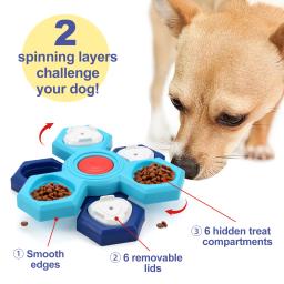 Anti-Asfixia Puzzle Brinquedos para Cachorro, Dispenser Interativo de Alimentos, Louça Anti-Asfixia, Dog Lambing Plates, 2, 3, 4 Camadas - Image 3
