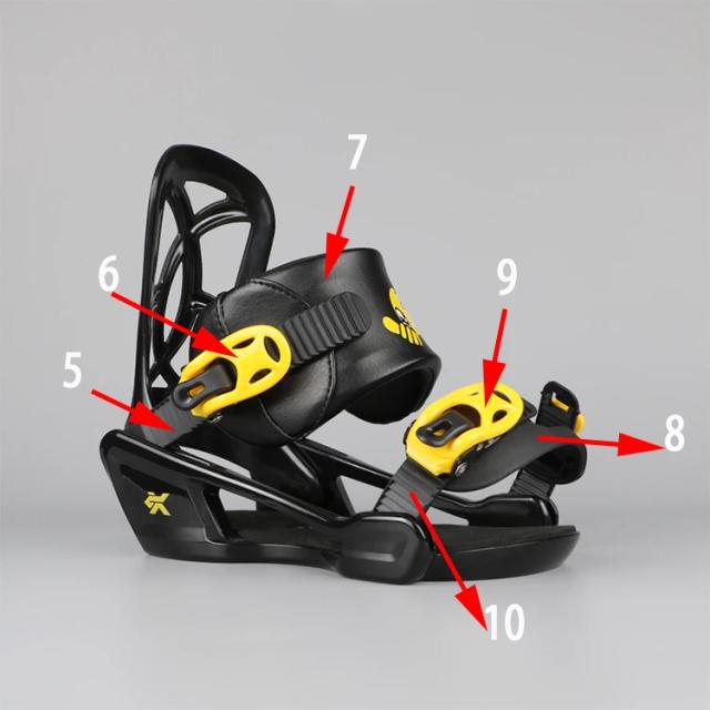 Acessórios Fixação Snowboard Catraca Fivelas Cinta Amarelo