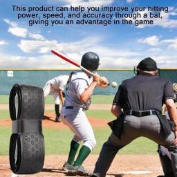PU Baseball Bat Tapes Wrap, Absorção de Choque, Anti-Slip, Multicolor, Bockey Cricket, Softball, Acessório Esportivo, 1Pc - Image 2