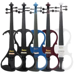 IRIN-Violino Elétrico Sólido Starter Kit, Instrumento de Cordas com Estojo, Arco, Cabo de Áudio, Cordas, Estudantes, Iniciantes, 4, 4 - Image 2