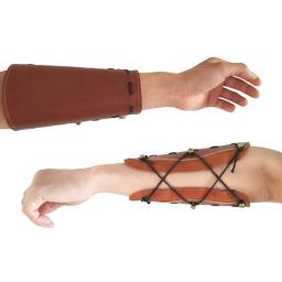 1pc novo couro armguards tiro com arco esporte acessórios de proteção tiro com arco braço guarda protetor - Image 6