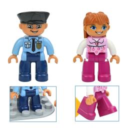 Figuras de ação bonecas tamanho grande blocos de construção trabalhadores da família médico policial agricultor compatível grandes tijolos duplas brinquedos do miúdo - Image 5
