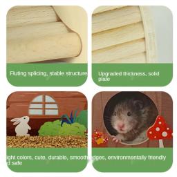 Ninho de hamster de madeira, abrigo dourado, urso enano, rato pequeno, gaiola de jardinagem, suprimentos - Image 6