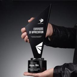 Troféu De Estilo De Lâmina De Cristal Personalizado, Prêmio De Honra Negra, Decoração De Casa, Lembrança, Prêmio De Alta Qualidade - Image 1