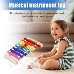 Instrumento de Percussão Xilofone para Crianças, Xilofone De Madeira, Desenvolvimento do Conhecimento Precoce, Aprendizagem Educacional Pré-Escolar - Image 2