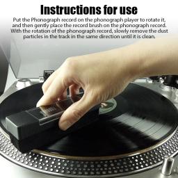Anti-estático Velvet escova para fonógrafo, removedor de poeira para CD, vinil LP, Turntable Player acessórios, venda quente - Image 5