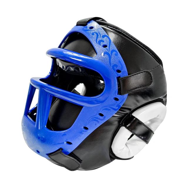 Equipamento de Treinamento Muay Thai Boxe Capacete com Máscara para Crianças e Adultos