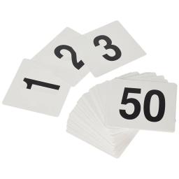 Cartões de número de marcador de mesa de plástico branco 1-100 números de mesa pretos em branco casamento restaurante bar para banquetes ou mesas de pôquer - Image 4