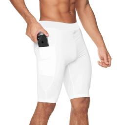 Calções de ginástica de compressão secagem rápida masculina, Leggings Fitness, Skinny, Slim, Stretch, Yoga, Esportes, Corrida, Corredor, Calças curtas, Verão - Image 5